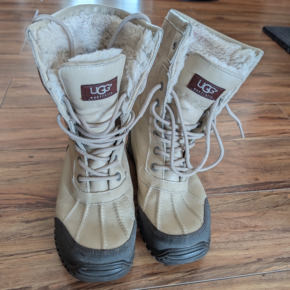 UGG Beige and Black Adirondack II Boots